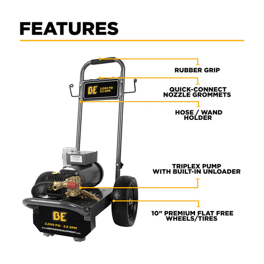 3.5gpm 2000psi Electric Pressure Washer
