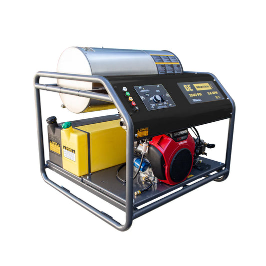 BE HW3524HG12V Hot Water Pressure Washer Skid – 5.6 GPM @ 3500 PSI, 12V Burner
