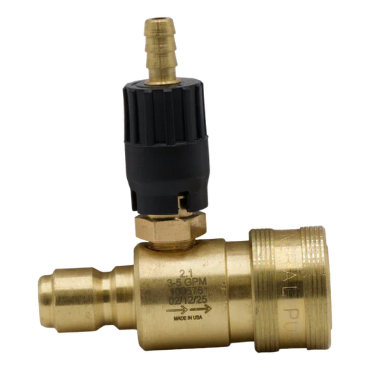 Low pressure soap injector