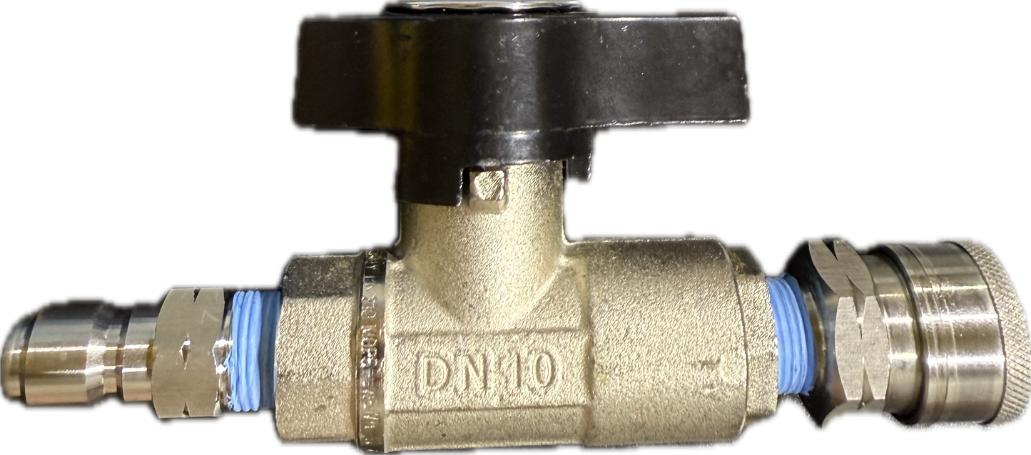 DN10 High-Pressure Ball Valve with Stainless Steel Quick Connects