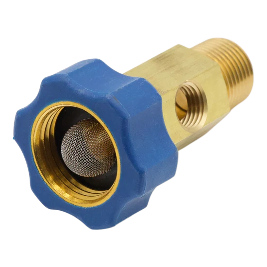 Easy Grip 1/2" MPT x 3/4" GHT Pressure Washer Pump Inlet Fitting | Optional 1/4" Bypass Port