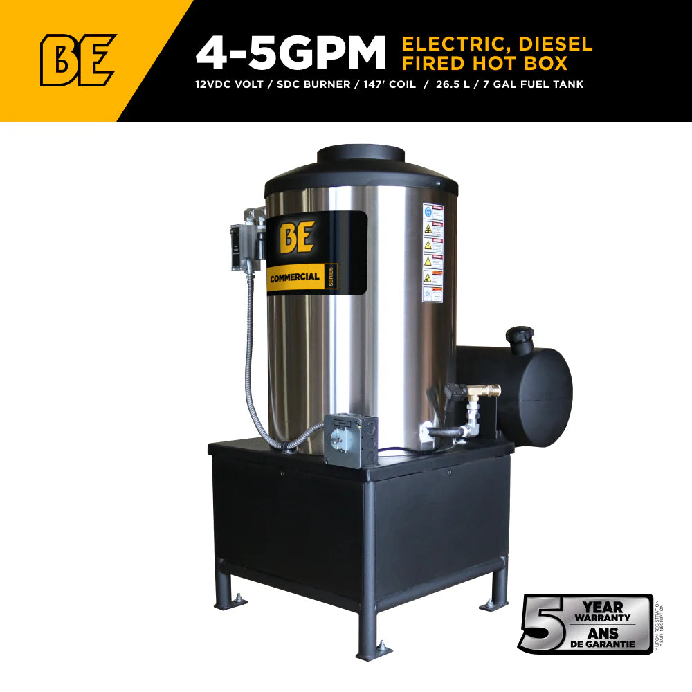 BE Power Equipment 96012V Diesel Fired Hot Box | 12VDC | 4–5 GPM | 550,000 BTU