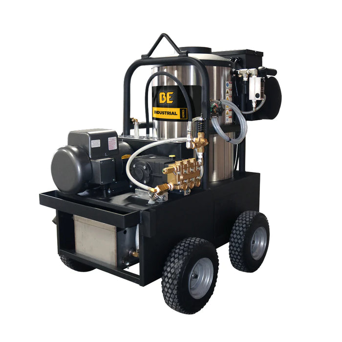 Industrial Electric Hot Water Pressure Washer – 4 GPM @ 2300 PSI | Baldor Motor | General TSS1511 Pump | Beckett Burner