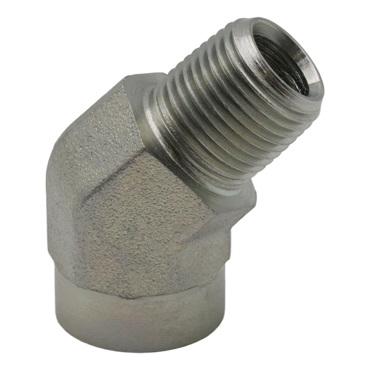 🔧 3/8" 45° Steel Street Elbow – Heavy-Duty Pipe Fitting