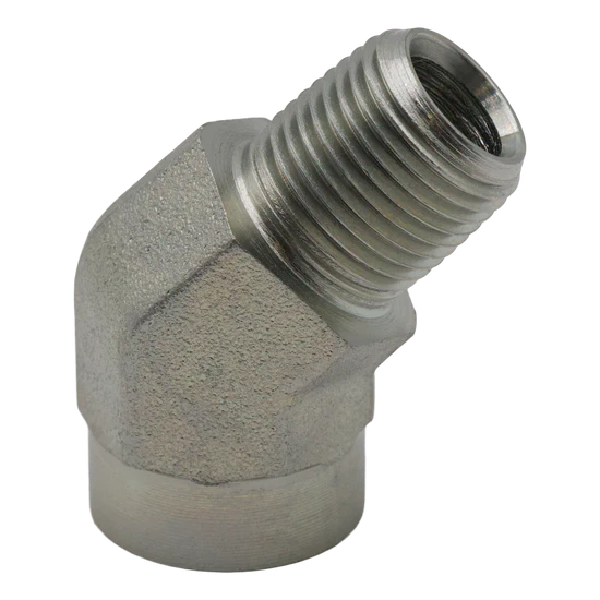 🔧 3/8" 45° Steel Street Elbow – Heavy-Duty Pipe Fitting