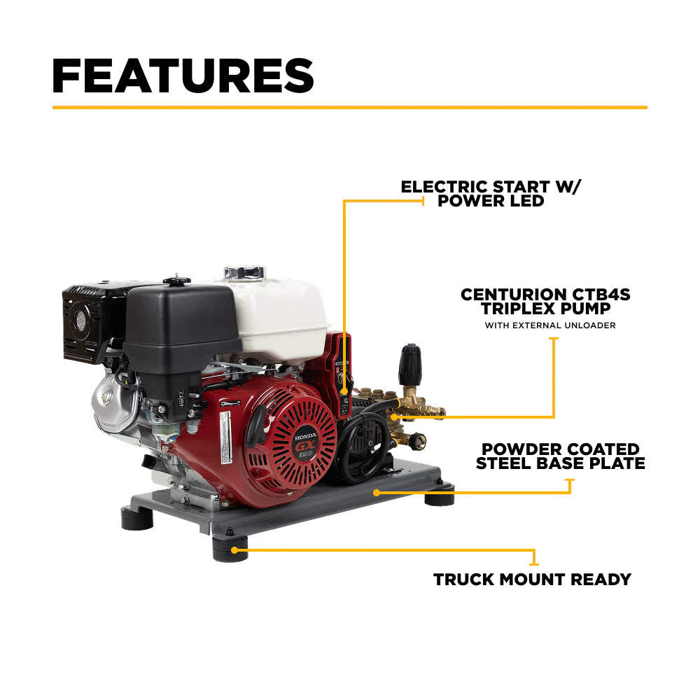 5gpm Truck Mount Cold Water Gas Pressure Washer - B3213HETBAS
