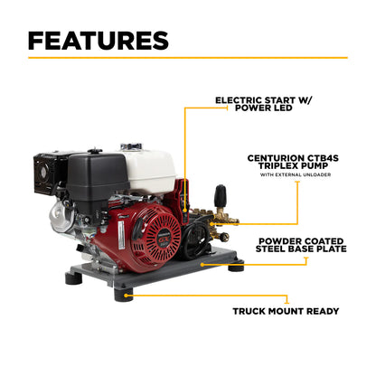 5gpm Truck Mount Cold Water Gas Pressure Washer - B3213HETBAS