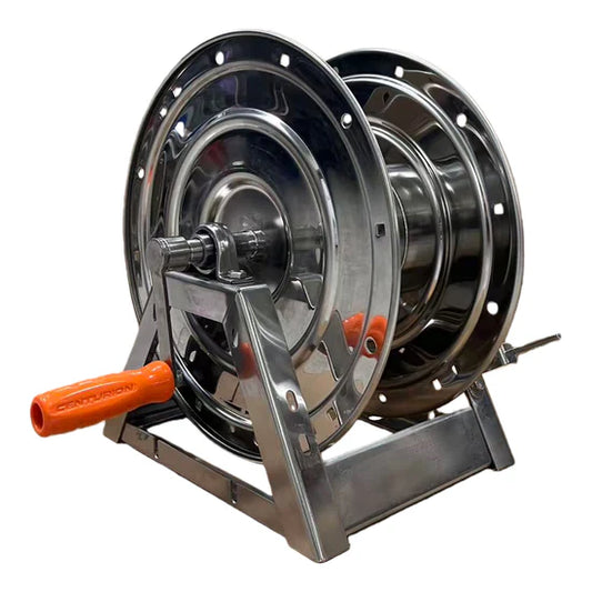Centurion Stainless Steel 150' Hose Reel | 3/8" | 5,000 PSI | Stainless Swivel