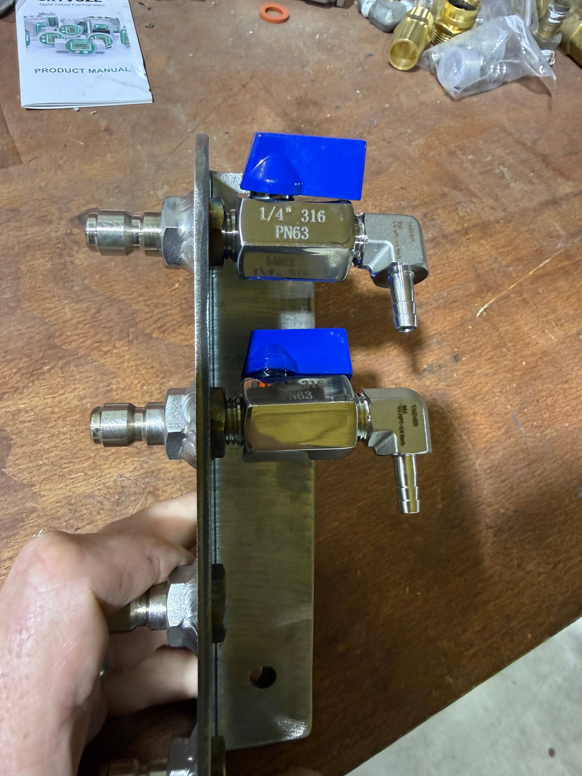 Stainless Steel 4-Way Chemical Injector Manifold – Quick Connect Downstream Soap Selector for Fleet Washing