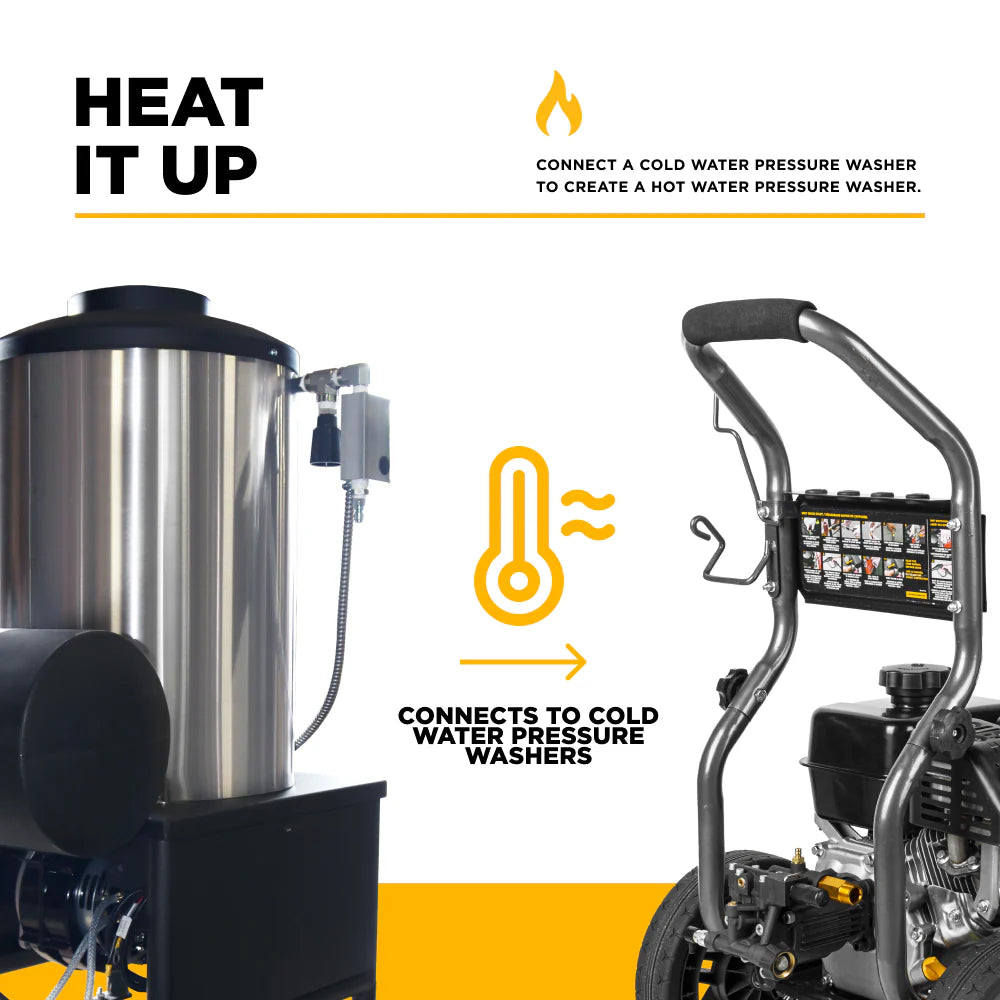 BE Power Equipment 96012V Diesel Fired Hot Box | 12VDC | 4–5 GPM | 550,000 BTU