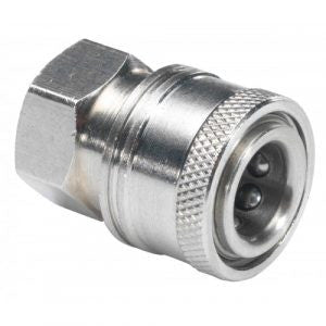 Zócalo de conexión rápida de acero inoxidable de 1/4"